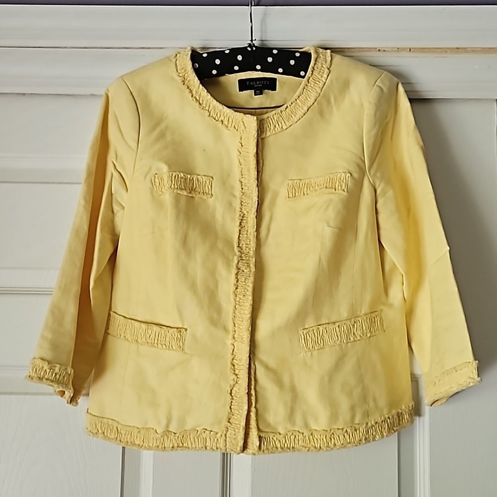 TALBOTS Petites Linen Blazer Jacket
